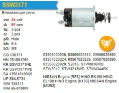 ����������� ���� �������� HINO EK100, Nissan Engine [RF8], 24V Krauf SSW9171HE ����
