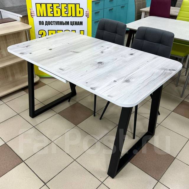 Стол обеденный раздвижной пластик Маэстро (Бискайская сосна 2058 ...