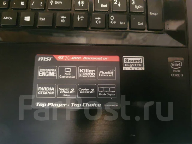 MSI GT70 2PC Dominator. 17.3", 2,5����, ��� 16 ��, ���� 1 000���, WiFi: 1, Bluetooth: 1, ����������� �� 2��. ����
