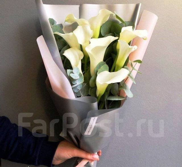 Каллы. Букет шикарных калл, новый, в наличии. Цена: 7 850₽ во Владивостоке