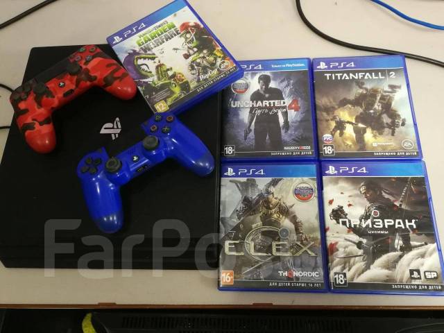 PS4 Pro CUH-7208B,1Tb,5 игр+ аккаунт,2 джойстика, б/у, в наличии. Цена ...
