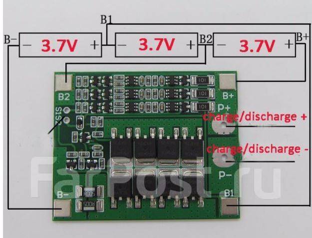Схема платы аккумулятора li ion 12v
