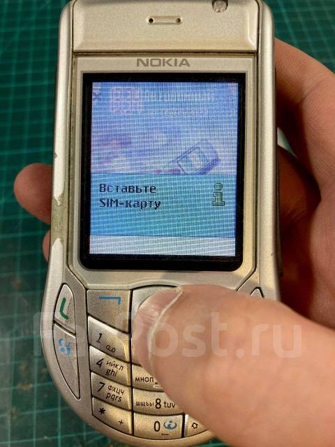Совершеннолетняя Nokia 6630 из коллекции под восстановление, до 8 гб,  моноблок, серебристый, кнопочный, б/у. Цена: 999₽ во Владивостоке
