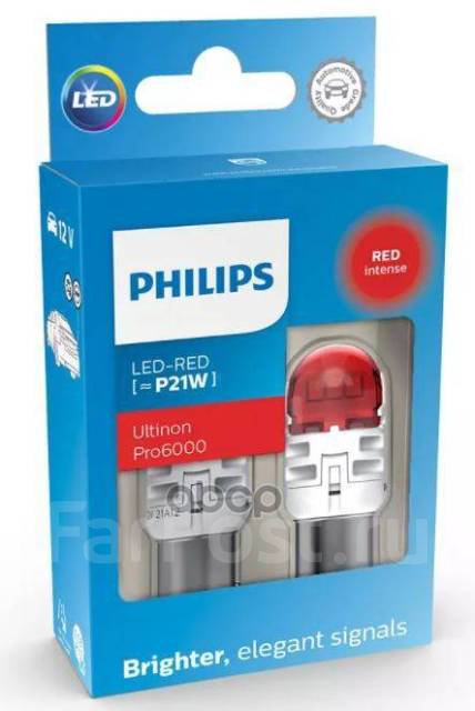 Лампа Сигнальная P21w Led Red 11498 Ru60 12v X2 (К-Т) Philips арт ...