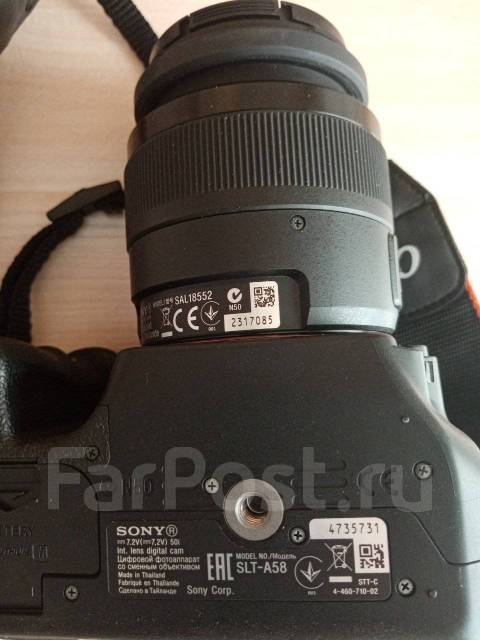 Фотоаппарат, Sony Alpha SLT-A58 Kit, 20 и более, б/у, в наличии. Цена ...
