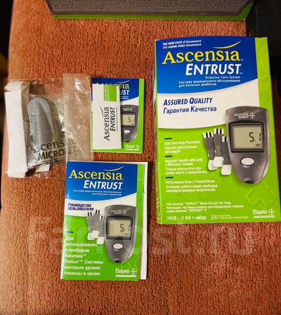 Глюкометр Ascensia Entrust, новый, в наличии. Цена: 500₽ во Владивостоке