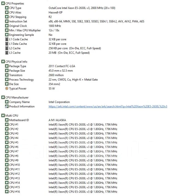 Intel Xeon E5-2630L v3 ����