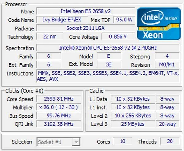 Intel Xeon E5-2658 v2 ����