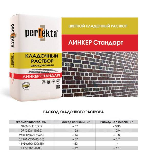 Смесь для кладки кирпича перфекта