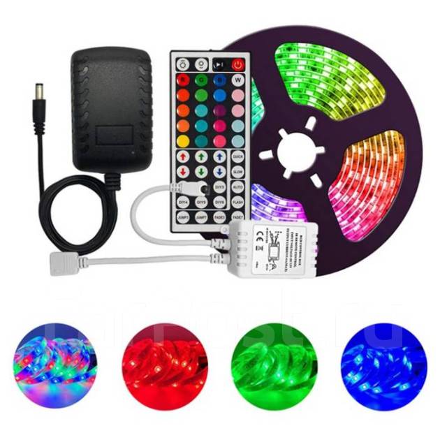  RGB LED лента + пульт + блок питания - Свет и электрика во .