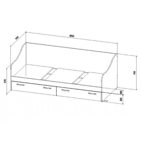 Размер односпальной кровати для детей