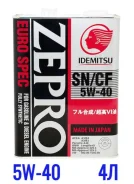 Idemitsu Zepro Euro Spec. 5W-40, �������������, 4��. ����