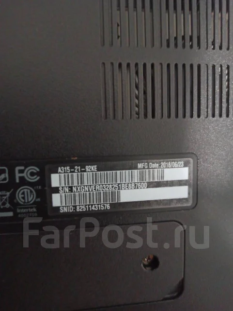 Acer Aspire 3 A315-21. 15.6", 3����, ��� 6 ��, ���� 1 000���, WiFi: 1, Bluetooth: 1, ����������� �� 1��. ����