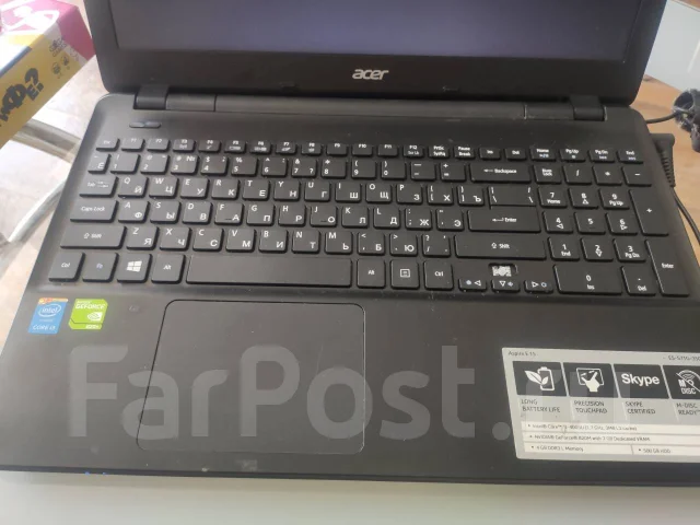 Acer Aspire E5-571G. ��� 4 ��, ���� 500���, WiFi: 1, Bluetooth: 1 ����