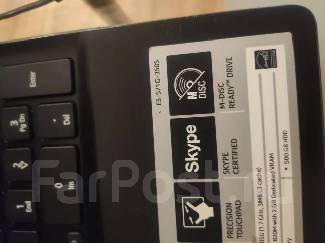 Acer Aspire E5-571G. ��� 4 ��, ���� 500���, WiFi: 1, Bluetooth: 1 ����