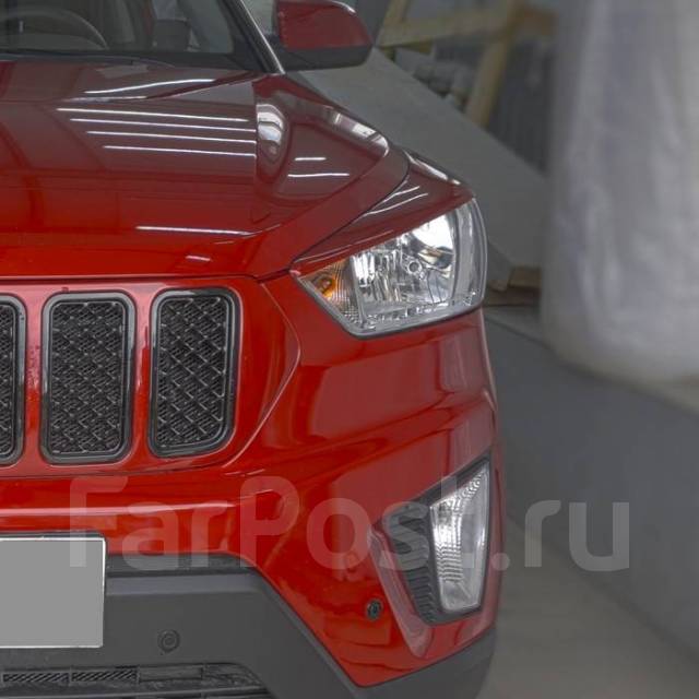 Реснички накладки на фары Hyundai Creta (Хендай Крета) 2015-2021г ...