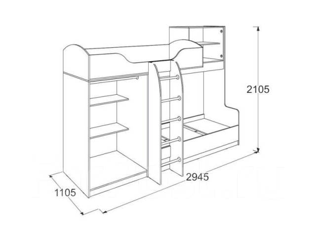Омега 18 кровать 2х ярусная