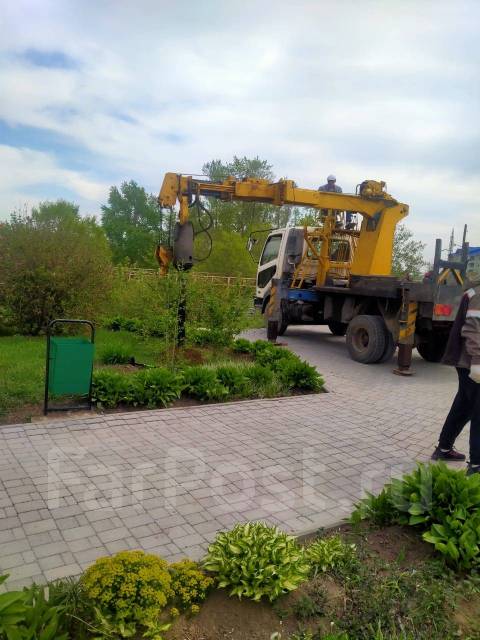 Услуги Ямобура на гусеничном ходу, установка опор, закрутка свай ...