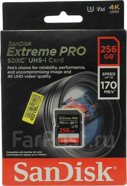 Карта памяти sandisk extreme pro sdxc 64gb sdsdxxy 064g gn4in