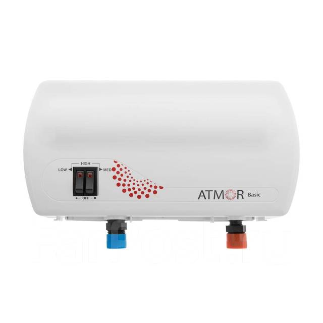 Водонагреватель проточный Atmor Basic 5 кран Белый - Водонагреватели во ...