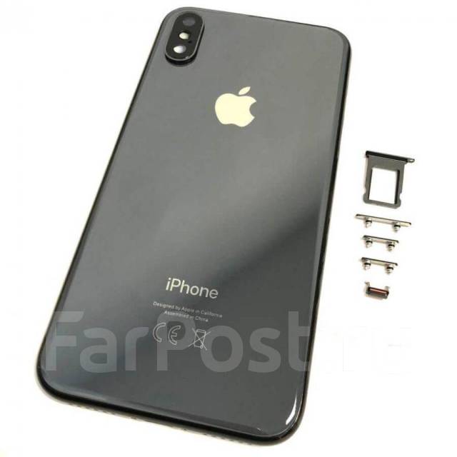 Как снять заднюю крышку xs Корпус на iPhone X полный комплект черного цвета ORIG, новый, в наличии. Цена: 2