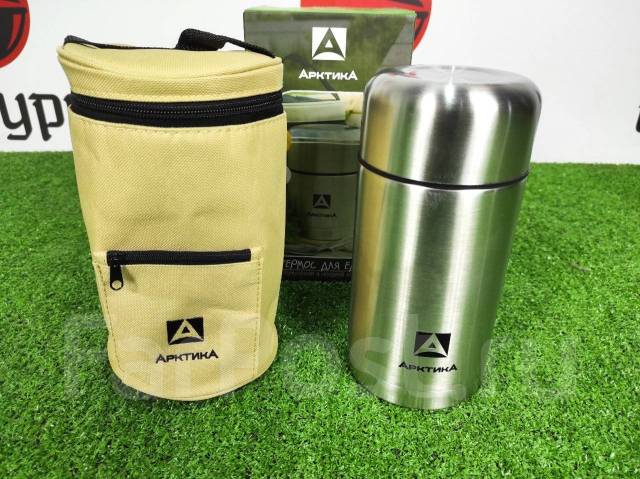 Термос Арктика для еды, 1000мл. Широкое горло, чехол, новый, в наличии ...