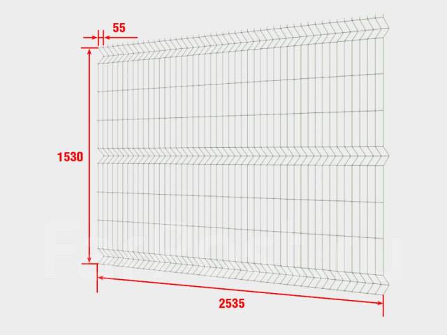 Секционное ограждение 3D, 3Д панель, заборная сетка, новый, в наличии ...