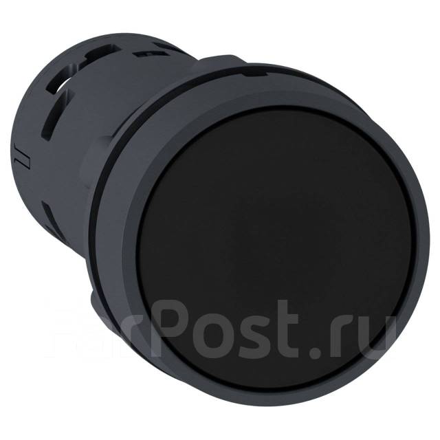 Кнопка 22мм черная с фиксацией 1НЗ+1НО IP66 Schneider Electric XB7NH25