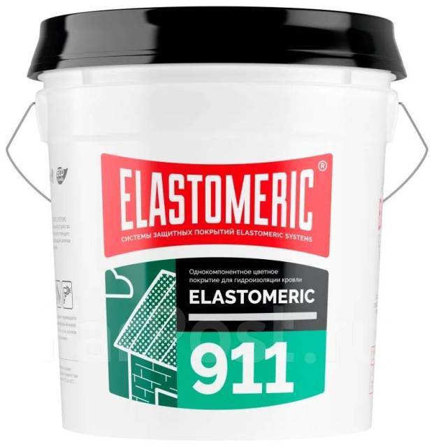 Жидкая наливная кровля, жидкая резина Elastomeric 911, белая/серая, в .
