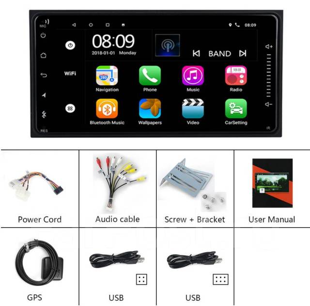 Андроид магнитола GPS размер 200x100 Новая Гарантия Toyota - Магнитолы ...