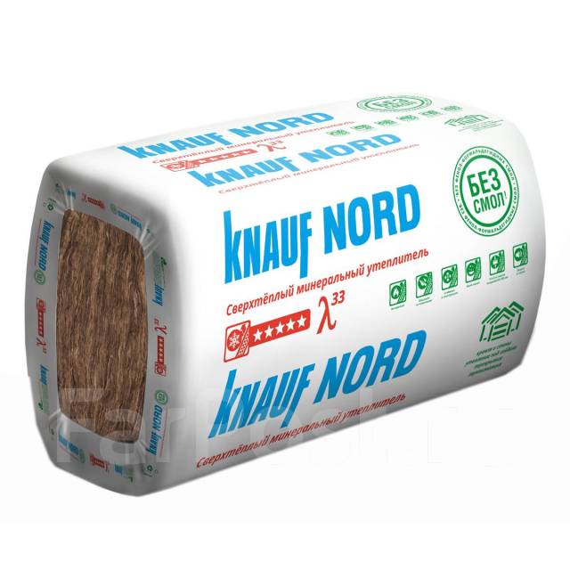 Минеральная каменная вата Knauf NORD TS 033 MR 100 мм, в наличии. Цена ...