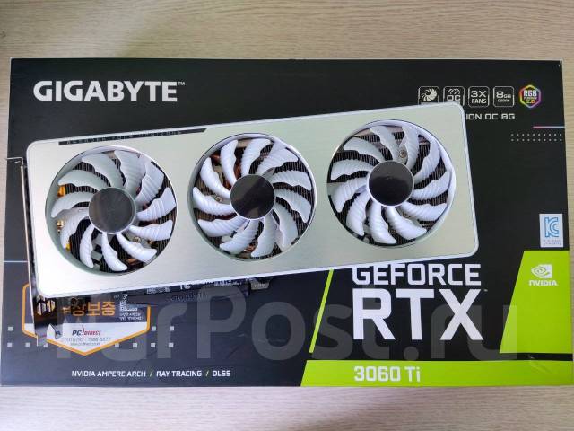 Gigabite RTX 3060Ti Vision OC 8GB, б/у, в наличии. Цена: 34 000₽ во ...