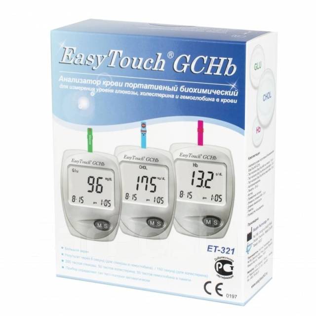 Анализатор биохимический глюкозы/хол/гем Easy Touch GCHb (нет полосок ...
