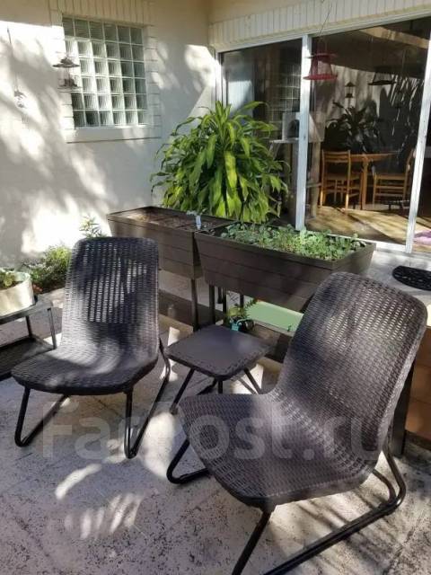 Keter rio deals patio set grey