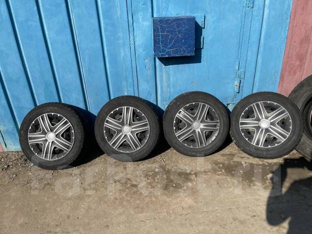 Колеса 175/65 R14 На универсальной штамповке с колпаками Goodyear Ice ...