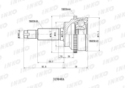 ���� ������� 24/19 ABS 44 | ����� ����/��� | INKO 319048A 319048A ����