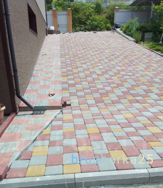 Укладка брусчатки, бордюра, благоустройство, асфальт - Обустройство ...