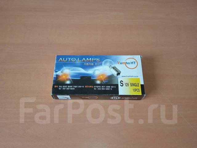 Лампочка с цоколем, одноконтактная, в поворотник, оранжевая 12V, 21W ...