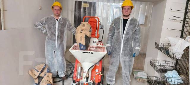 Штукатурка стен механизированным способом в Хабаровске