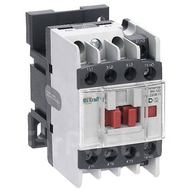 Пускатель КМ-103 DEKraft 12А 220В 1НО+1НЗ 22108DEK - Led-Elektro, новый ...