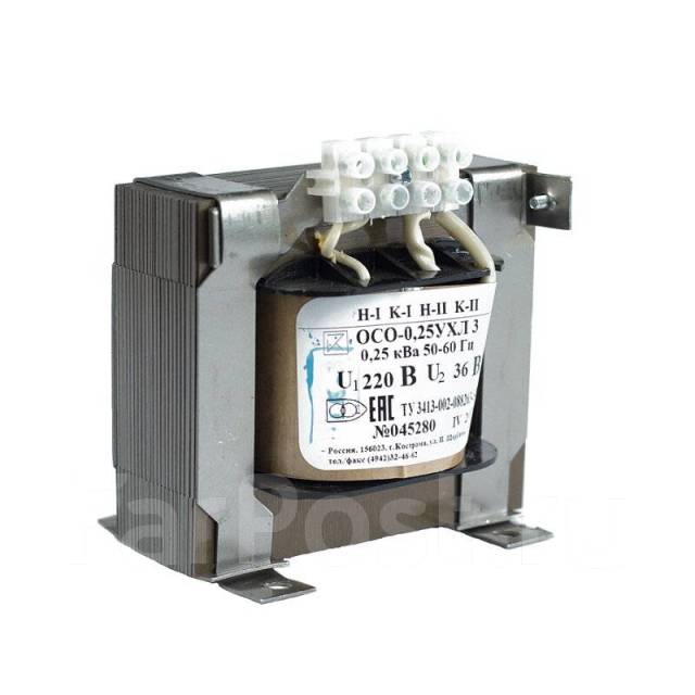 Понижающий трансформатор ОСО-0,25 220/36 - Led-Elektro, новый, в ...