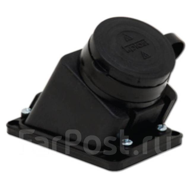 Разъем силовой (каучук) розетка 1ф 16А 220В наклон (12шт) - Led-Elektro ...