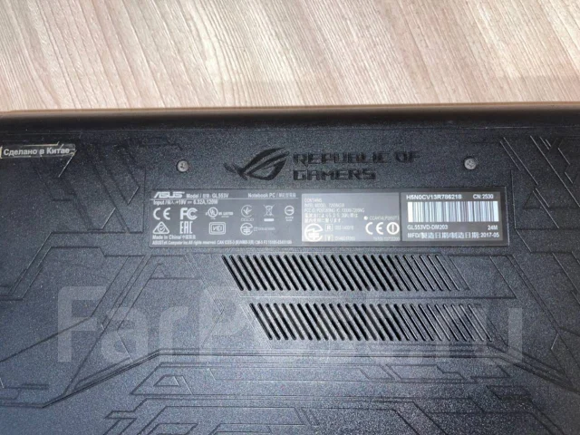 Asus ROG Strix GL553VD. 3,5����, WiFi: 1, Bluetooth: 1 ����