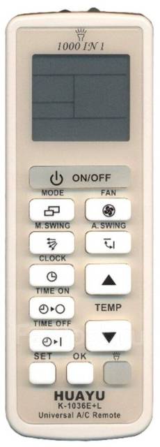Пульт ДУ COND Universal K-1036E+L [AC] 1000 в 1 - Климатическое и ...