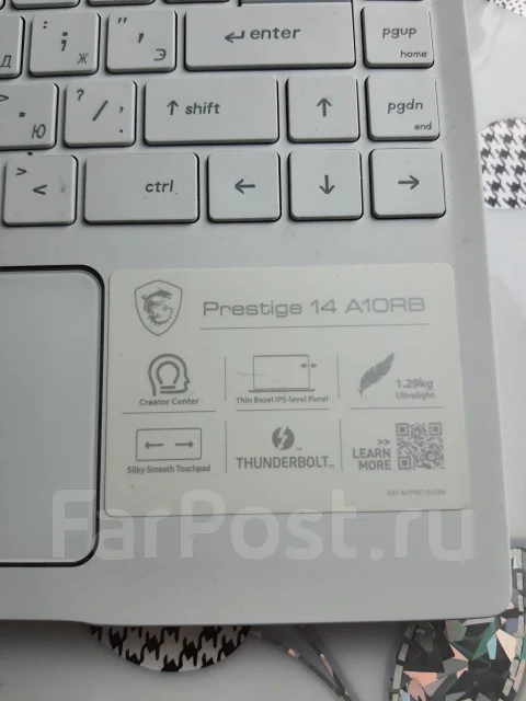 MSI Prestige 14. 14", 4,2����, ��� 16 ��, WiFi: 1, Bluetooth: 1, ����������� �� 10��. ����