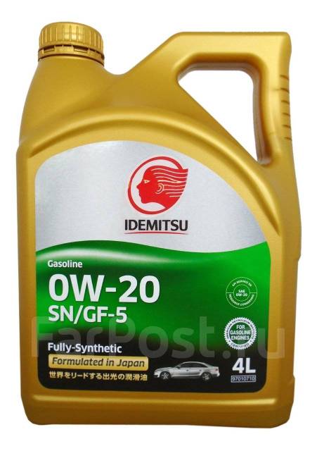 Idemitsu 0W20 4 л - 3450 руб. Фасовка, синтетическое, 4,00 л. CF, SN ...