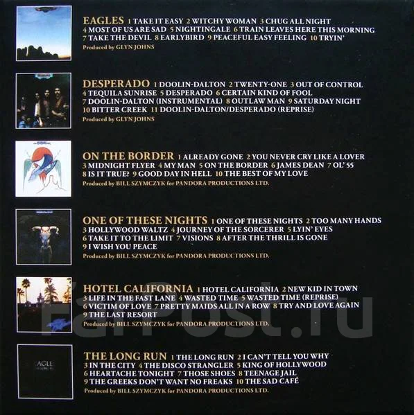 6 cd Eagles – The Studio Albums 1972-1979 EU - Музыка, CD во Владивостоке