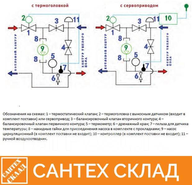 Схема подключения valtec valmix