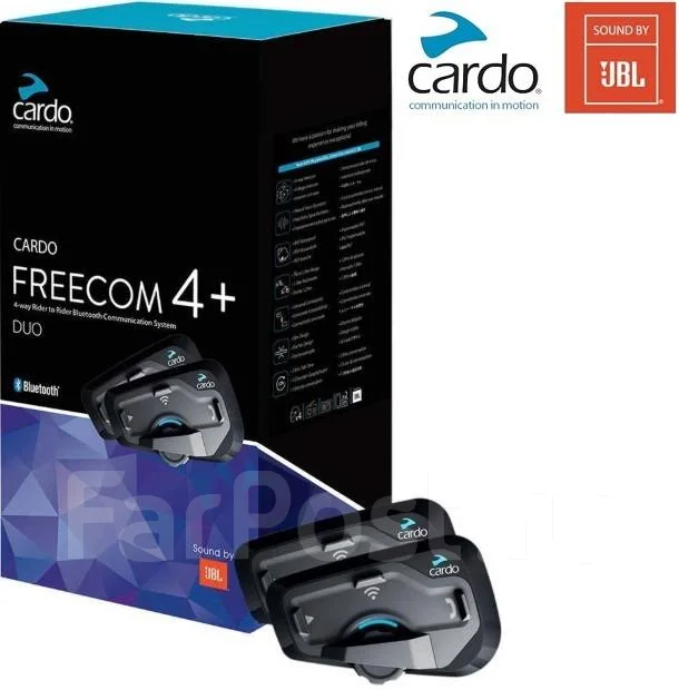 Мотогарнитура на шлем Cardo Scala Rider Freecom 4+ JBL DUO, новый, под ...