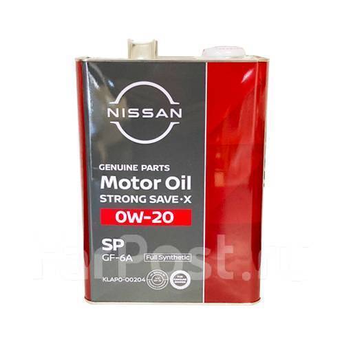 Оригинальное моторное масло Nissan 0W20 Sp-GF-6, KLAN000204 Klapo00204 .